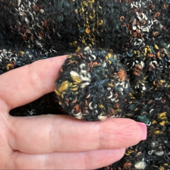 Vintage 1980s PAUL ET DUFFIER Large Black Cropped Boxy Women’s Mohair Sweater - Picture 7 of 15